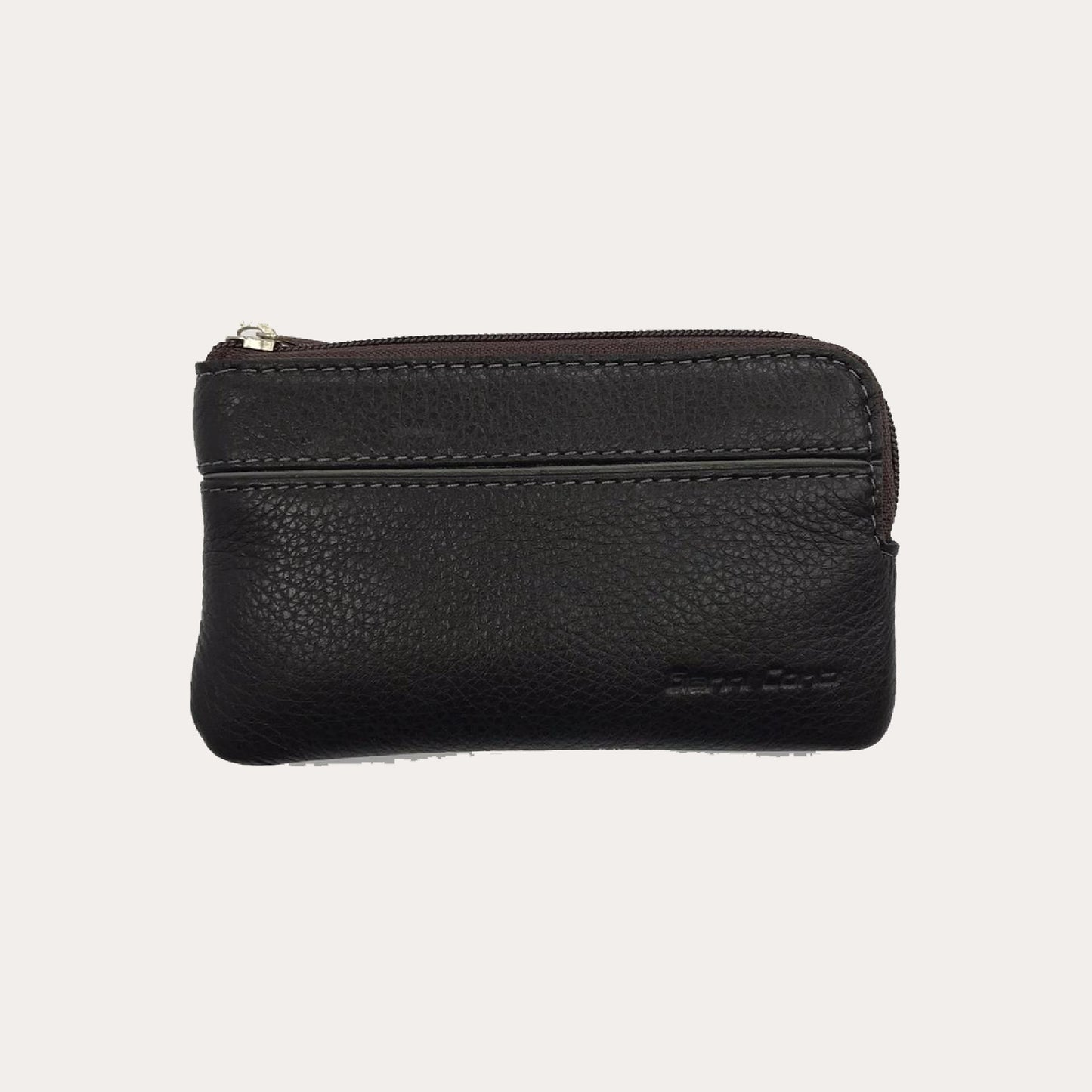 Gianni Conti Dark Brown Leather Zipped Keyring