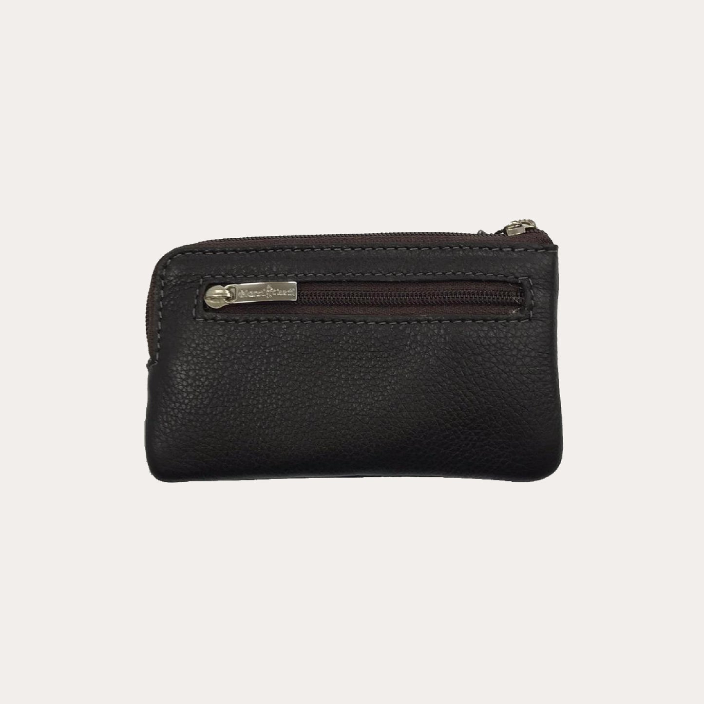 Gianni Conti Dark Brown Leather Zipped Keyring