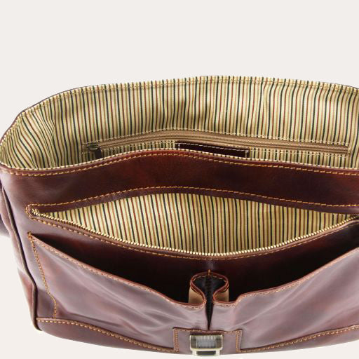 Tuscany Leather Brown Leather Laptop Case