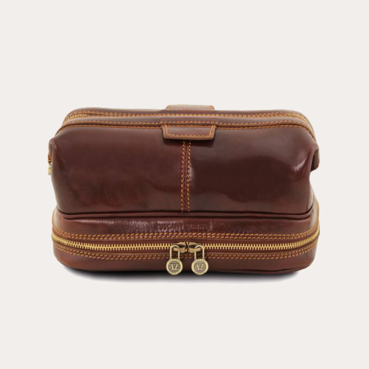 Tuscany Leather Brown Leather Washbag