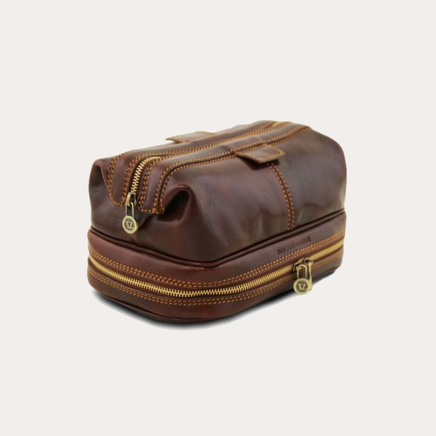 Tuscany Leather Brown Leather Washbag