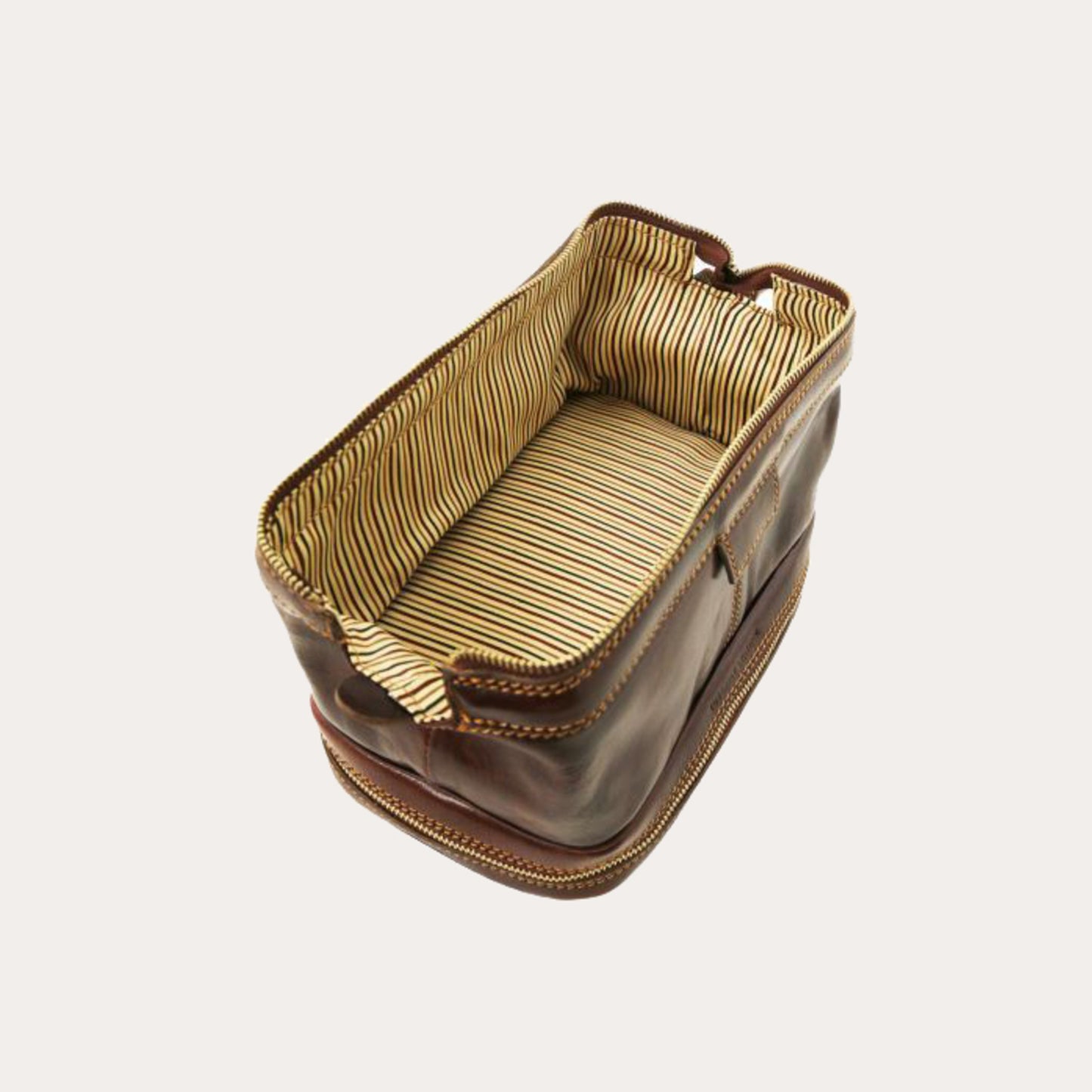 Tuscany Leather Brown Leather Washbag