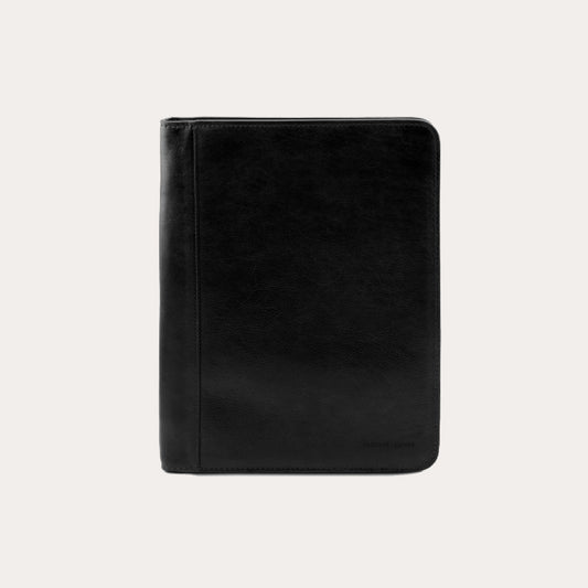 Tuscany Leather Black Leather A4 Folio