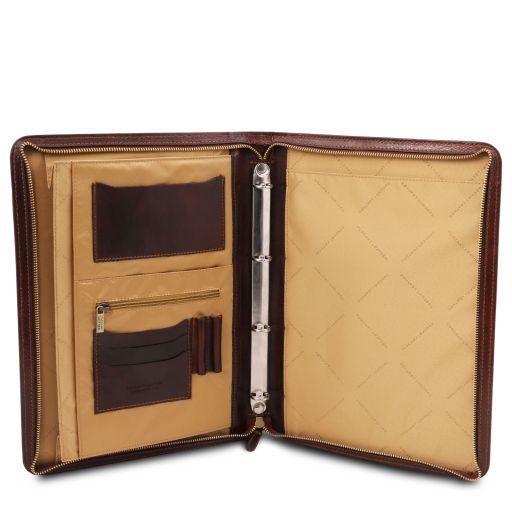 Tuscany Leather Black Leather A4 Portfolio with Handle