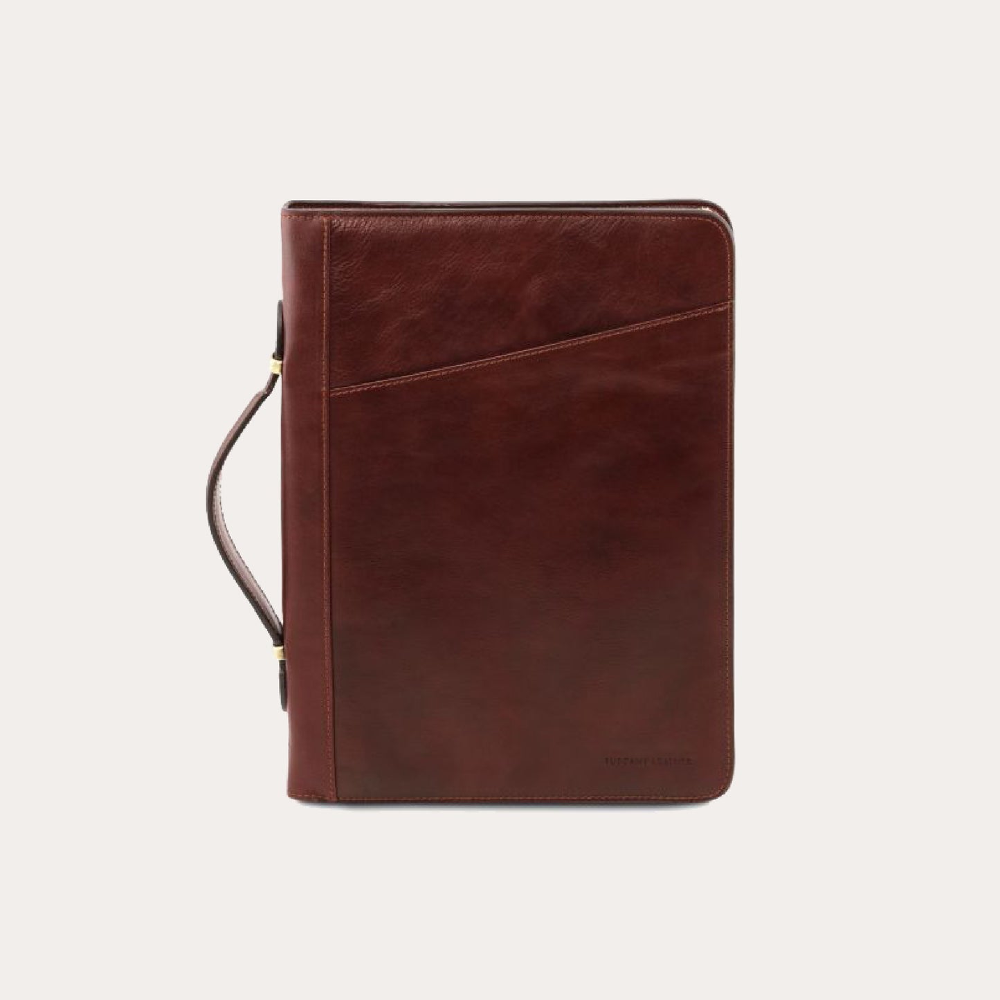 Tuscany Leather Brown Leather A4 Portfolio with Handle