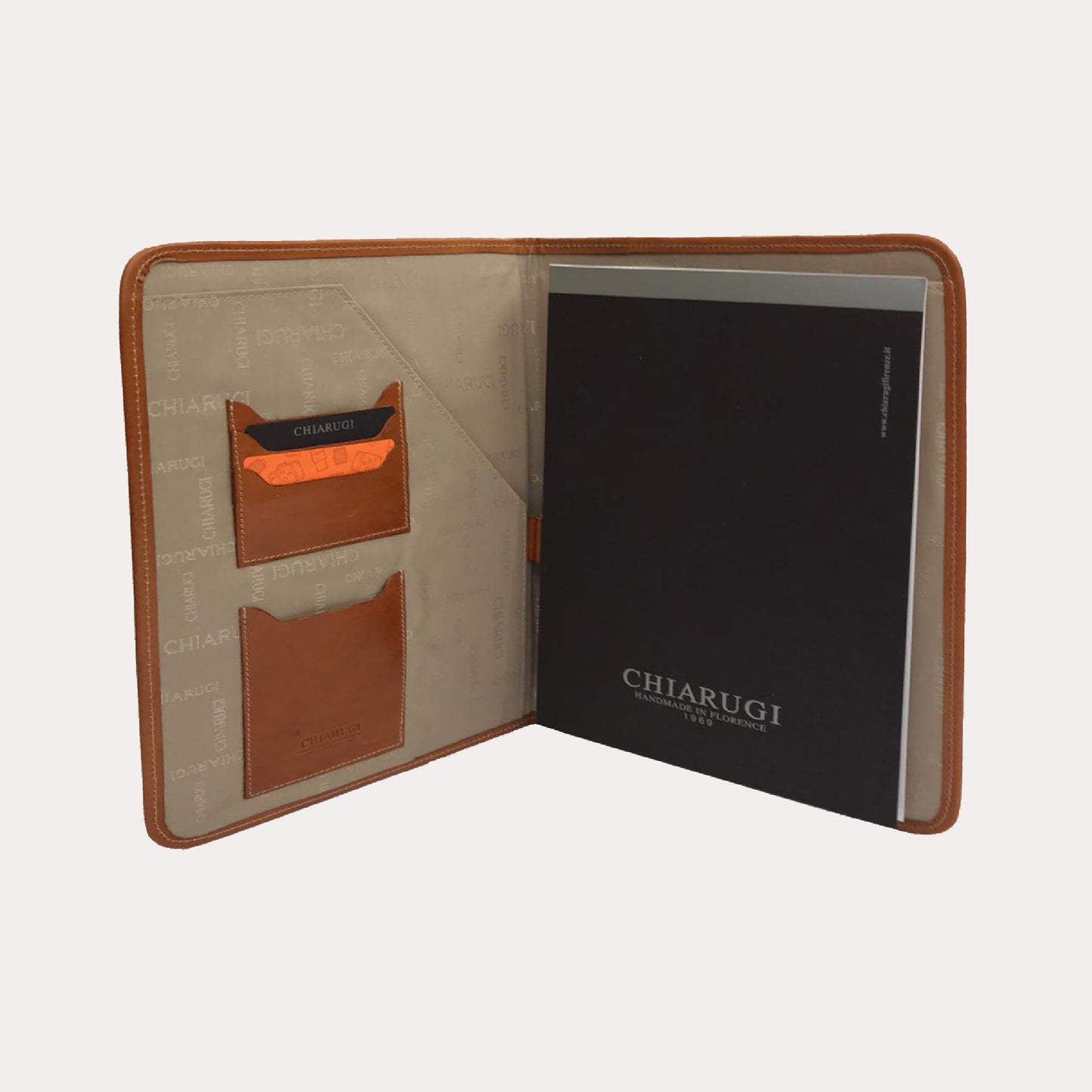 Chiarugi Cognac Leather A4 Folio