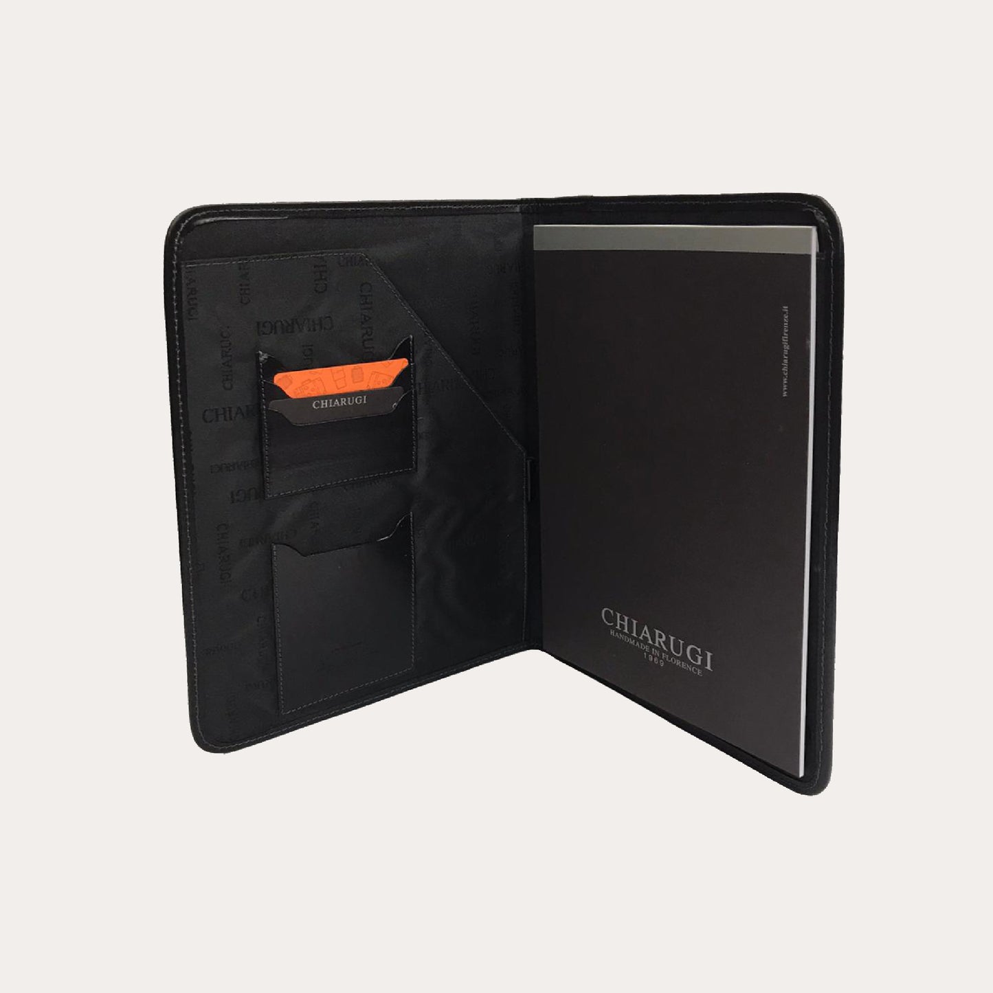 Chiarugi Black Leather A4 Folio
