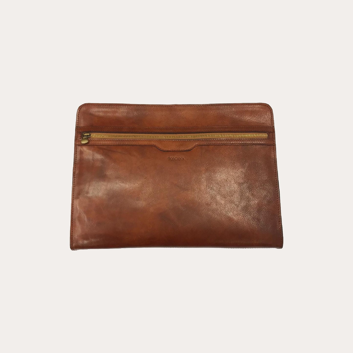 Tan Leather Underarm Document Holder