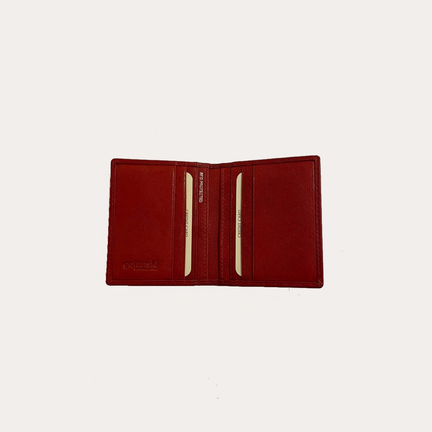 Red Leather Credit Card Holder