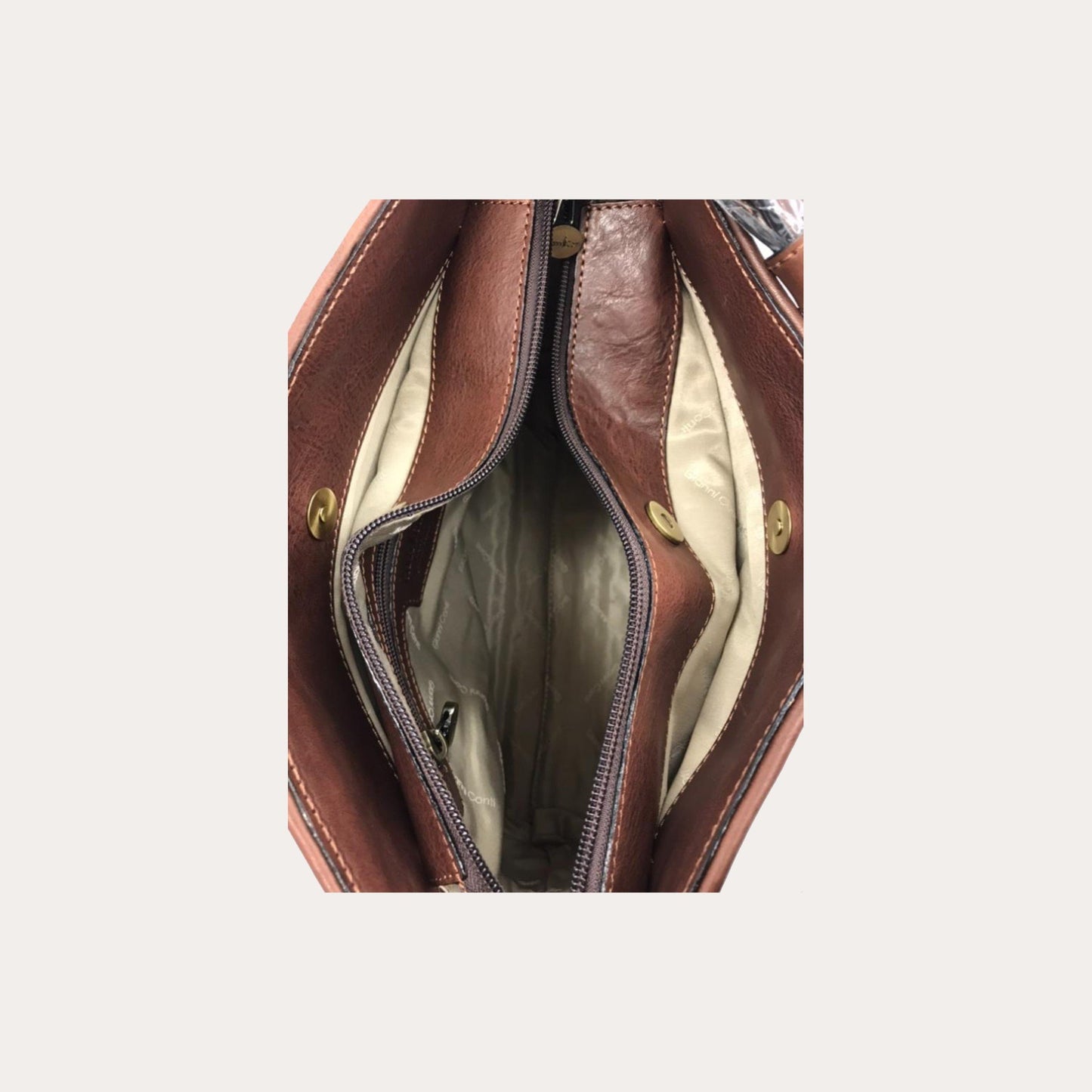 Gianni Conti Brown Leather Bag