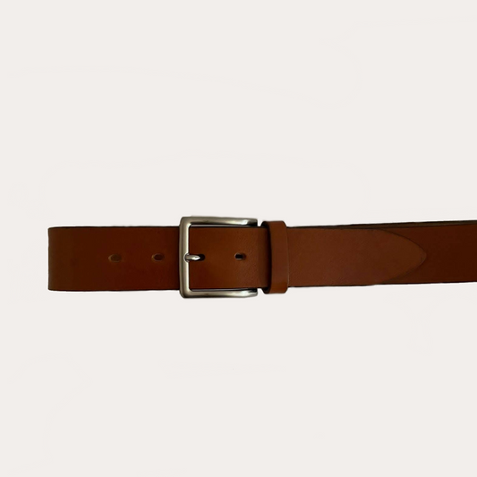 Cognac Leather Casual Belt