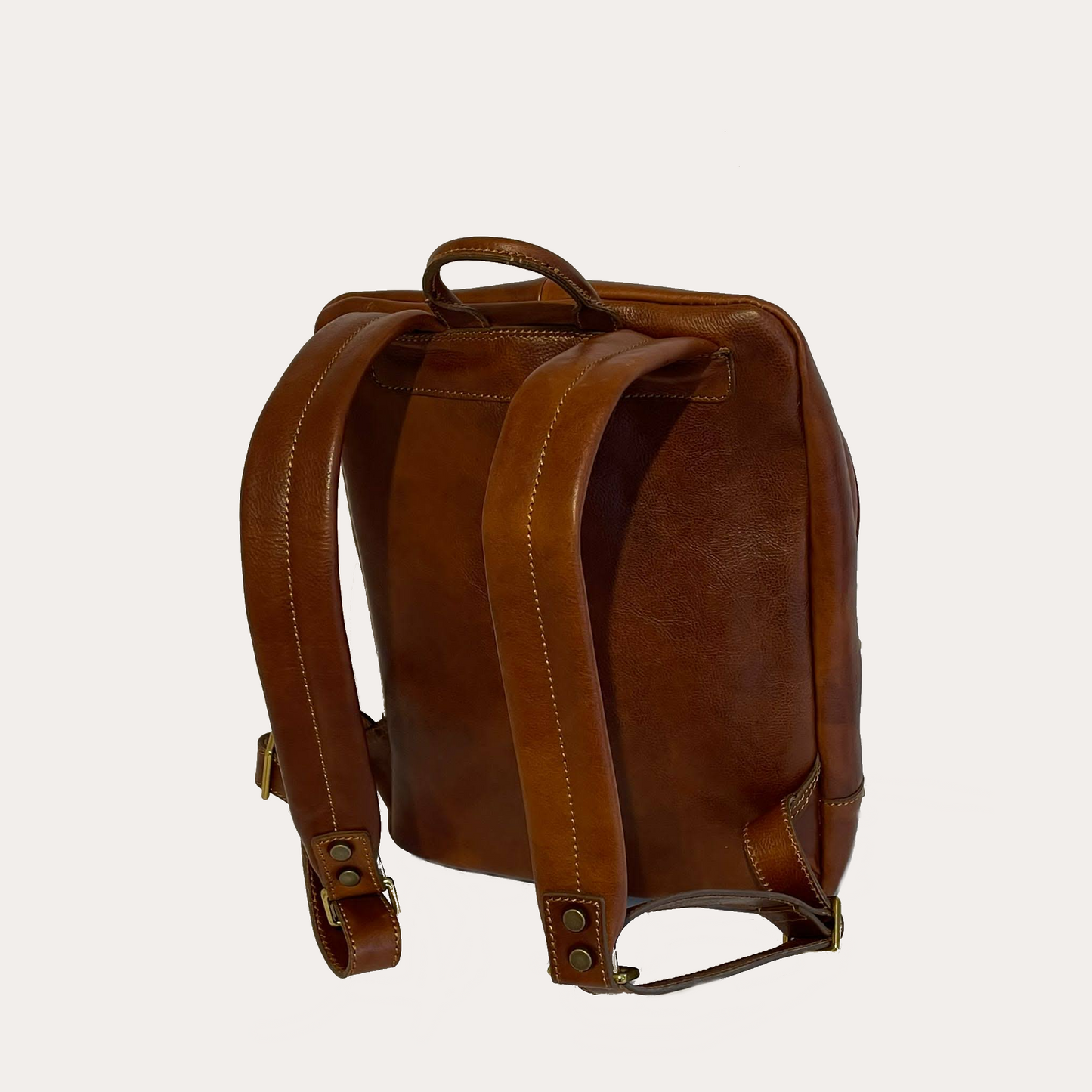 Brown Leather Backpack