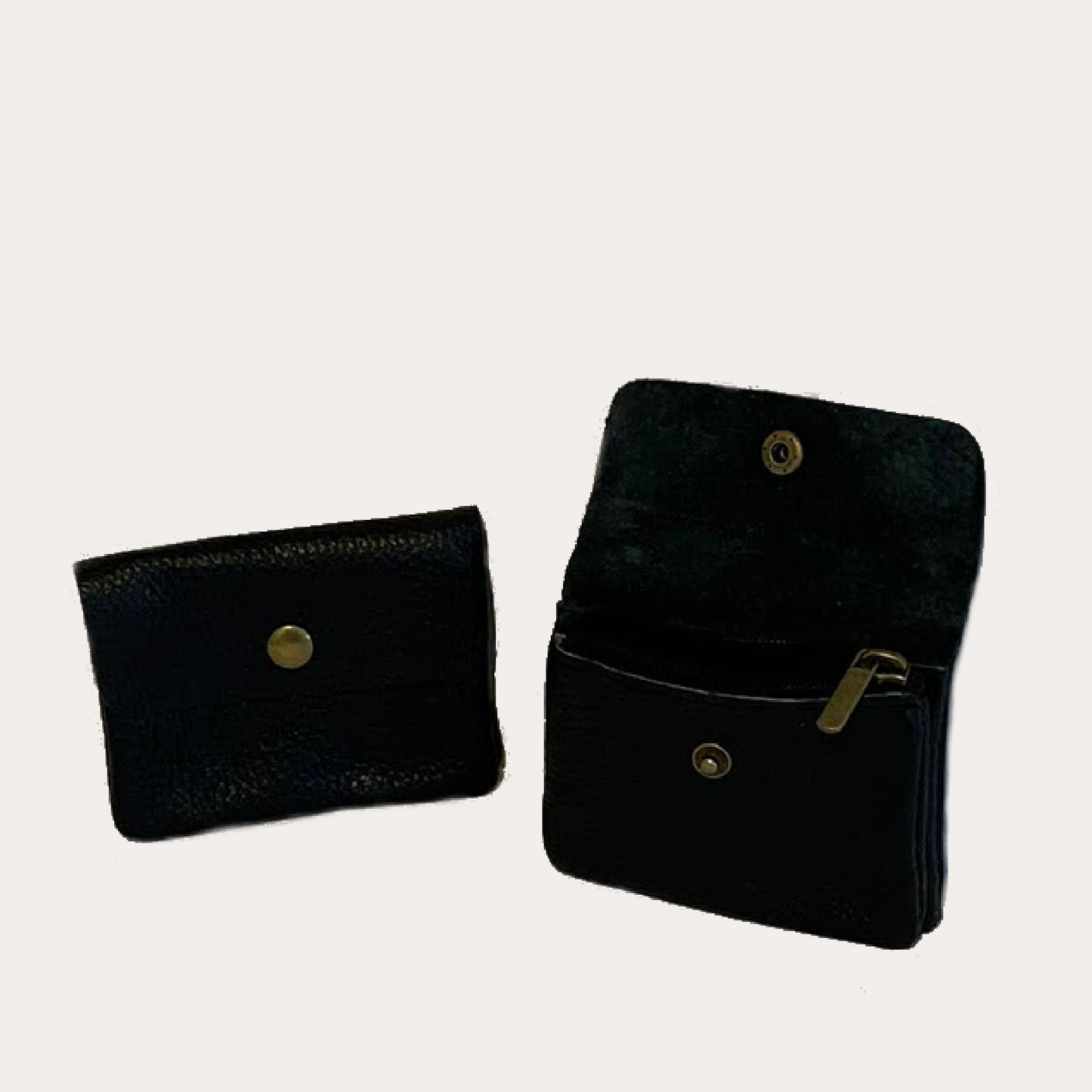 Black Leather Coin Purse