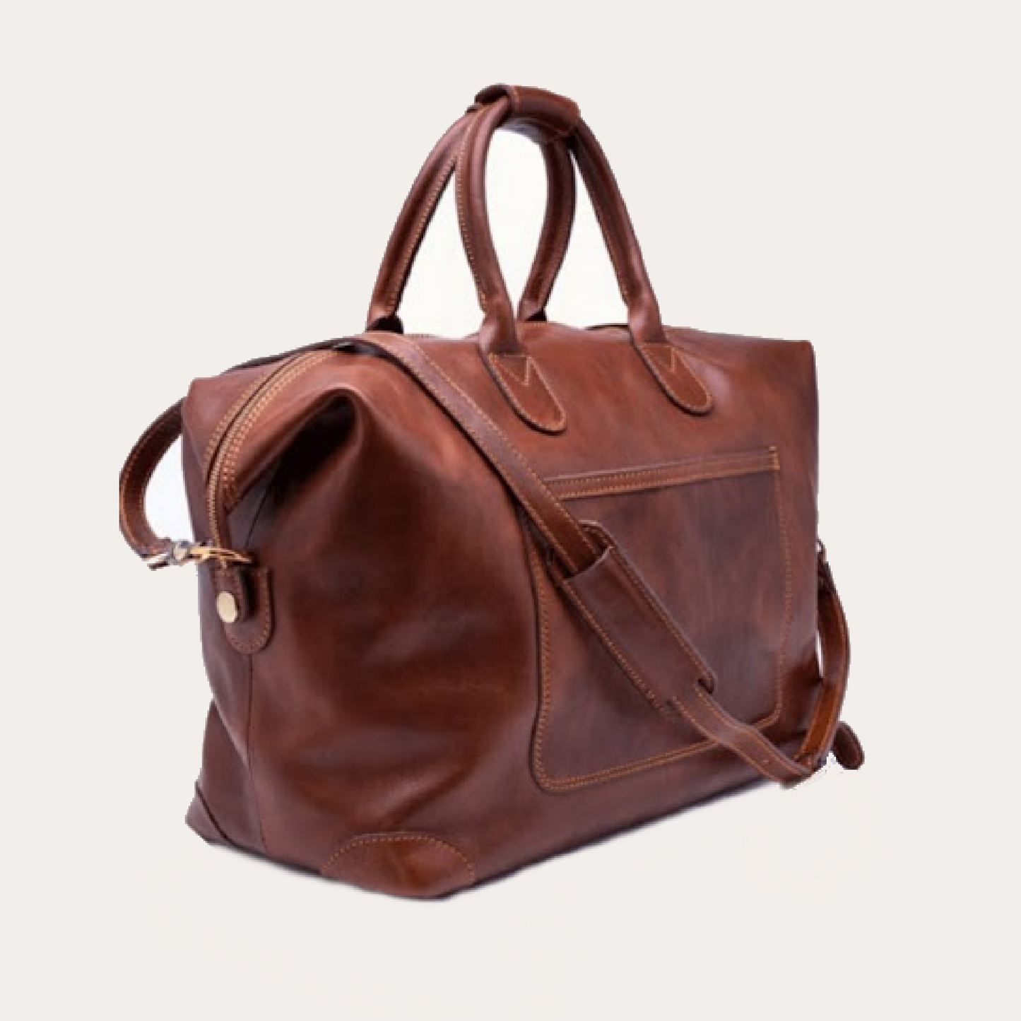 Brown Leather Travel Bag