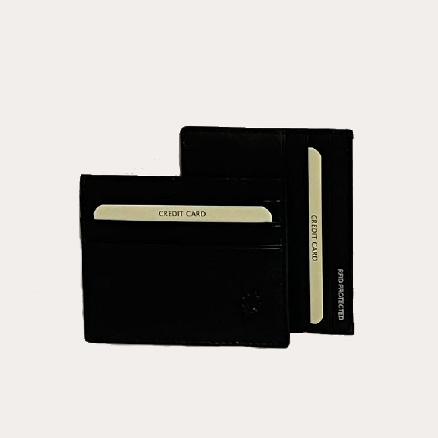 Black Leather Credit Card Holder