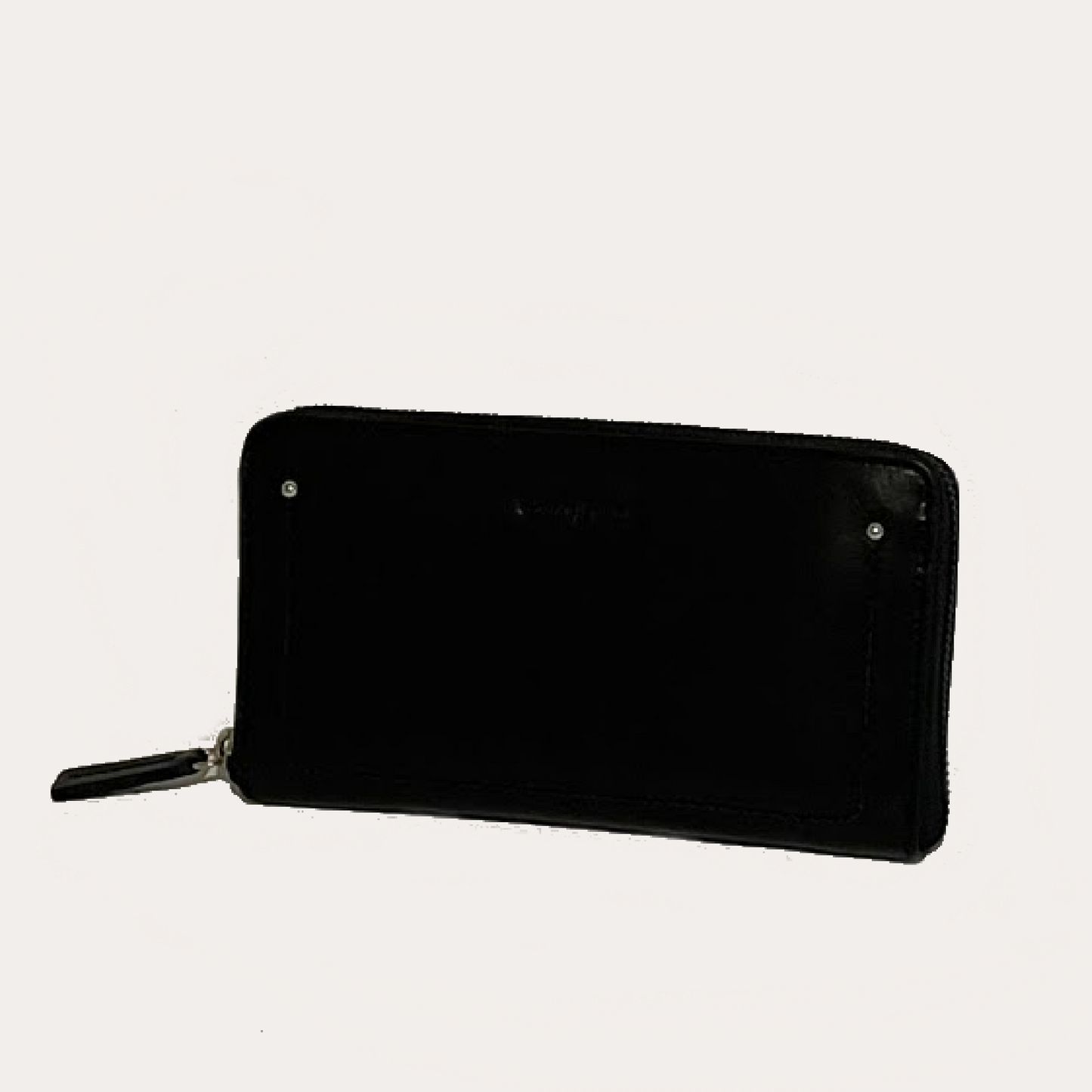 Gianni Conti Black Leather Zip Around Purse