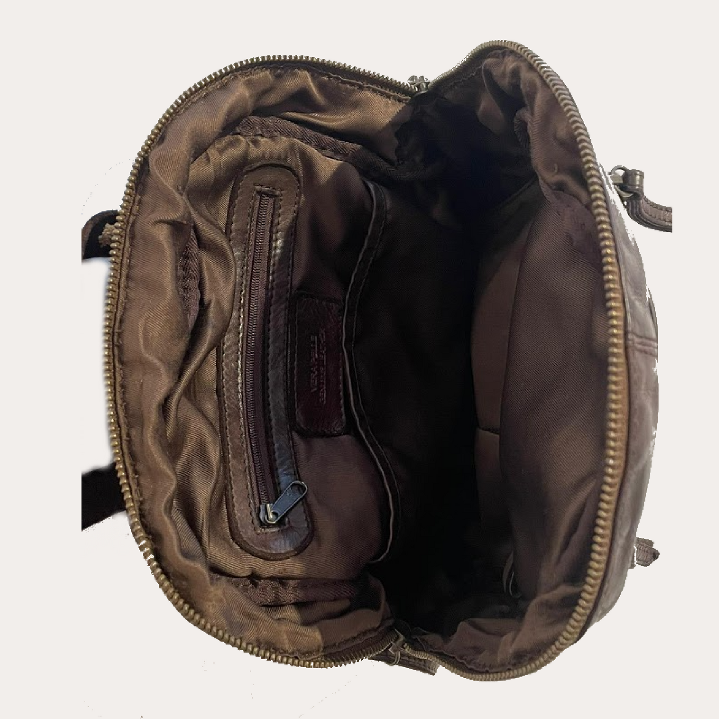 Gianni Conti Brown Vintage Leather Backpack