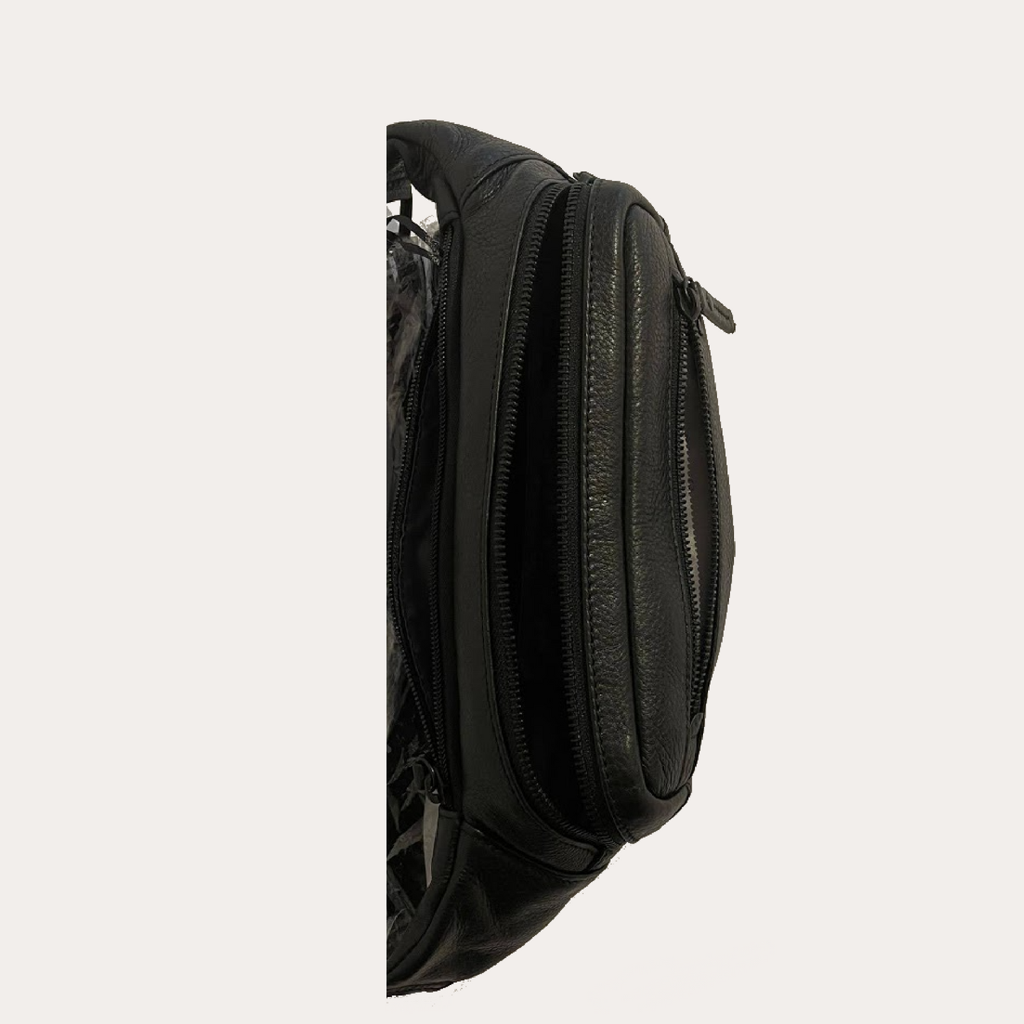 Gianni Conti Black Leather Bum Bag