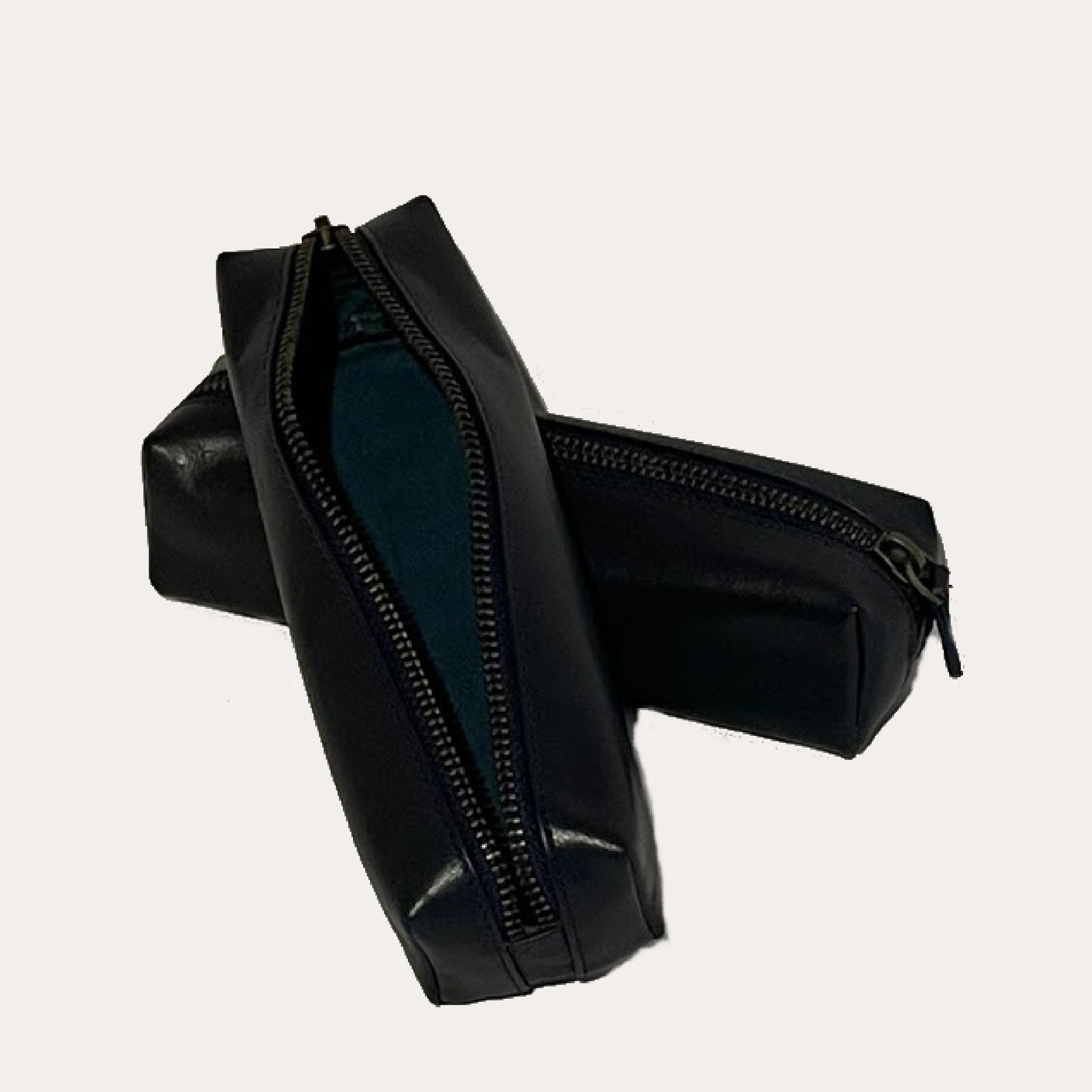 Navy Leather Pencil Case