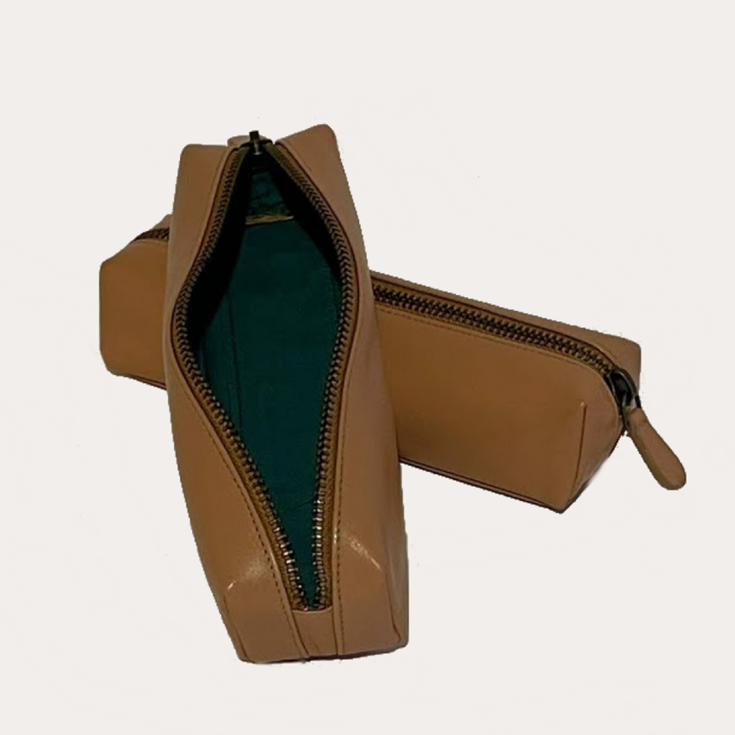 Light Brown Leather Pencil Case