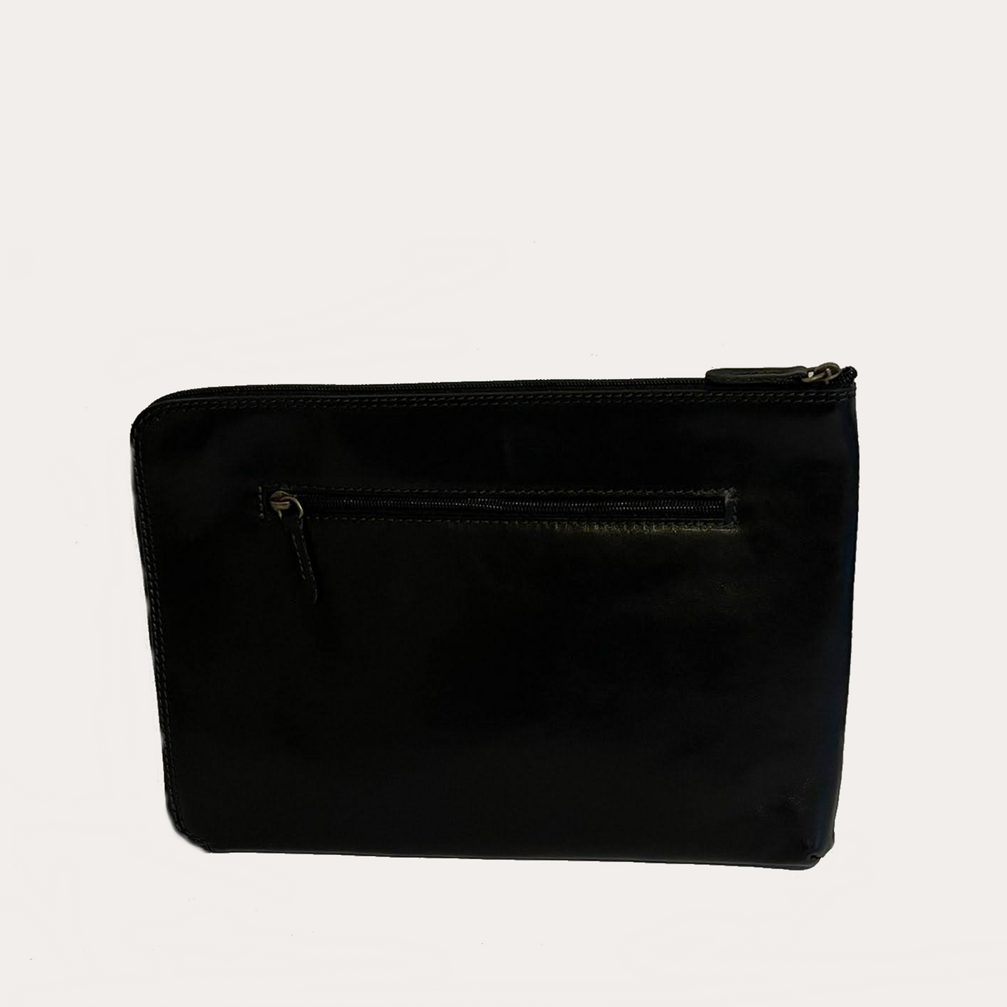 13'' Black Leather Document/Computer Sleeve
