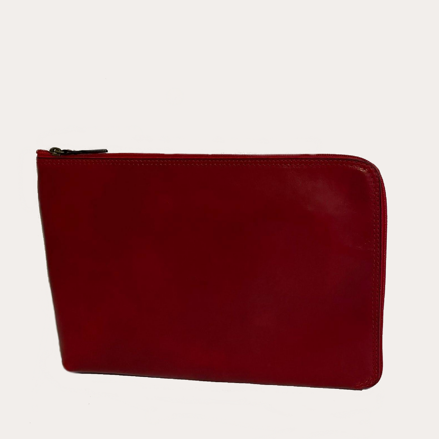 13'' Red Leather Document/Computer Sleeve