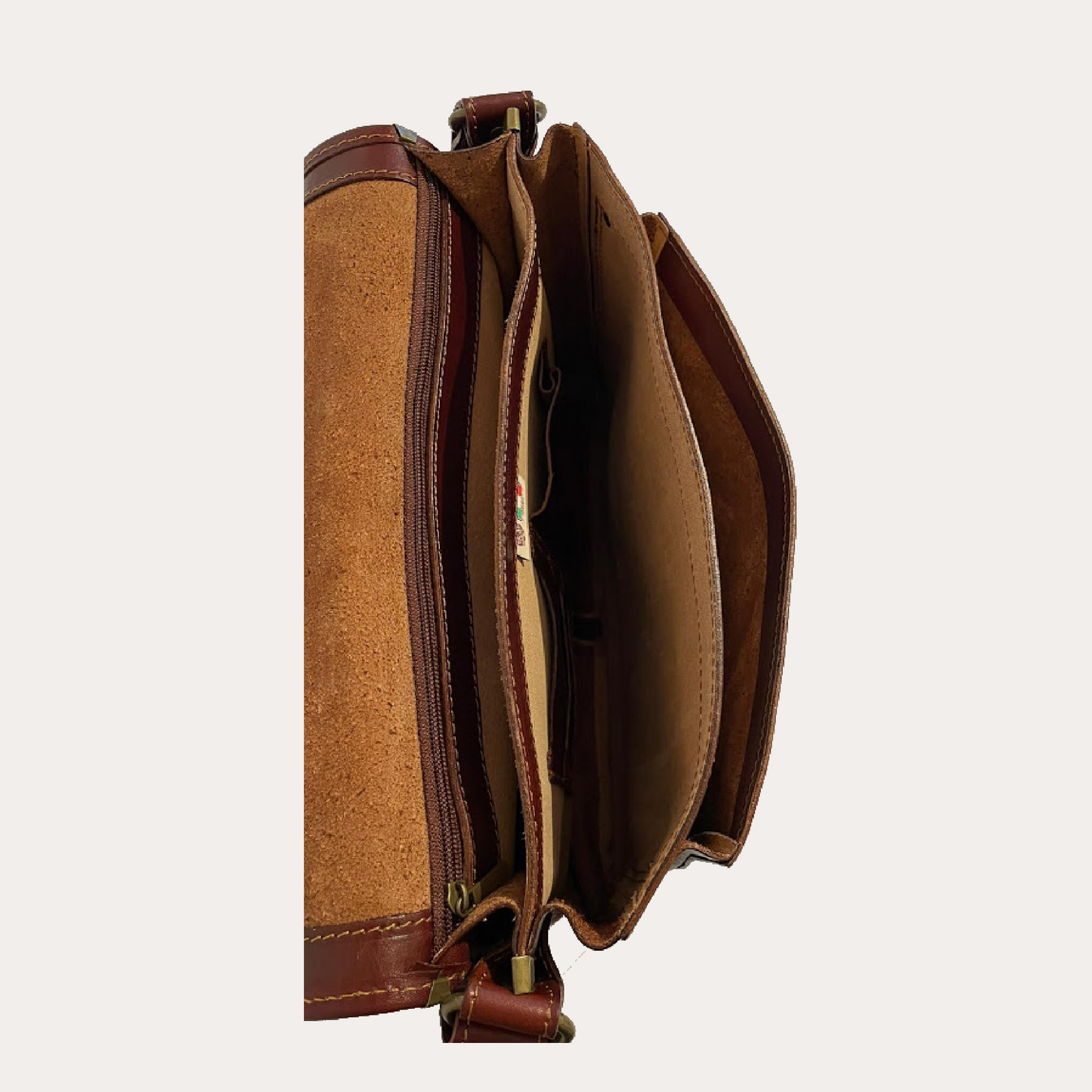 I Medici Maroon Leather Satchel