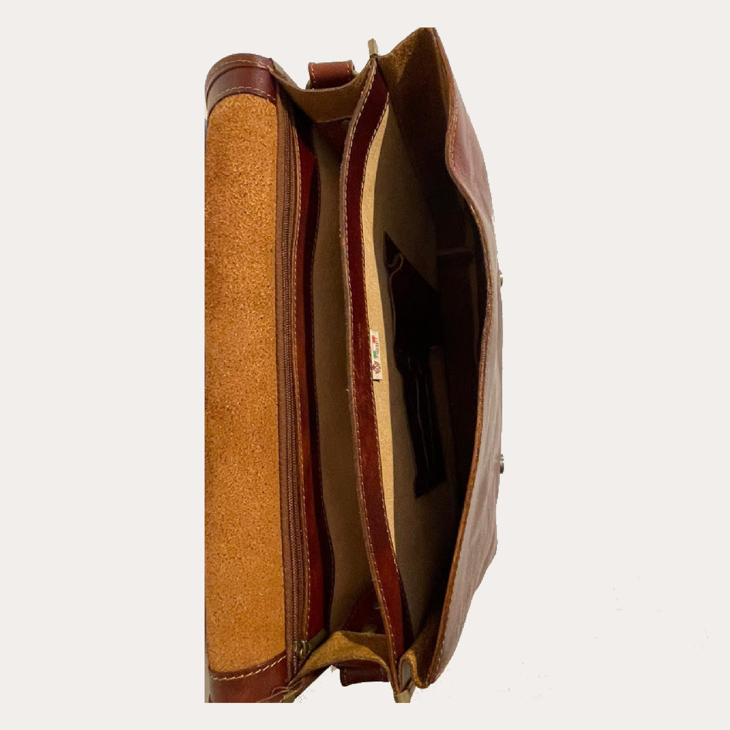 I Medici Maroon Leather Satchel