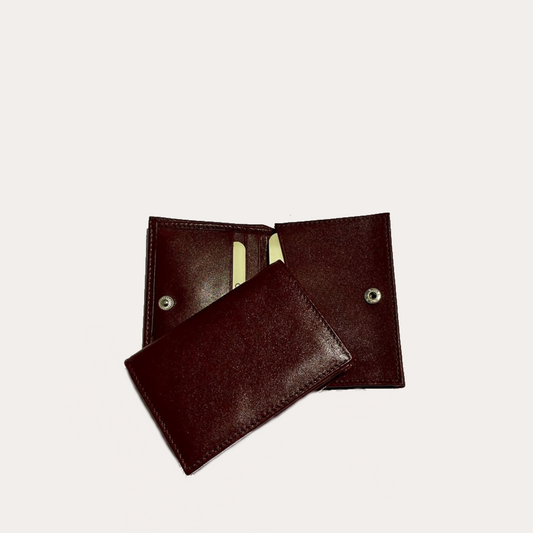 Maroon Leather Credit/Business Card Holder