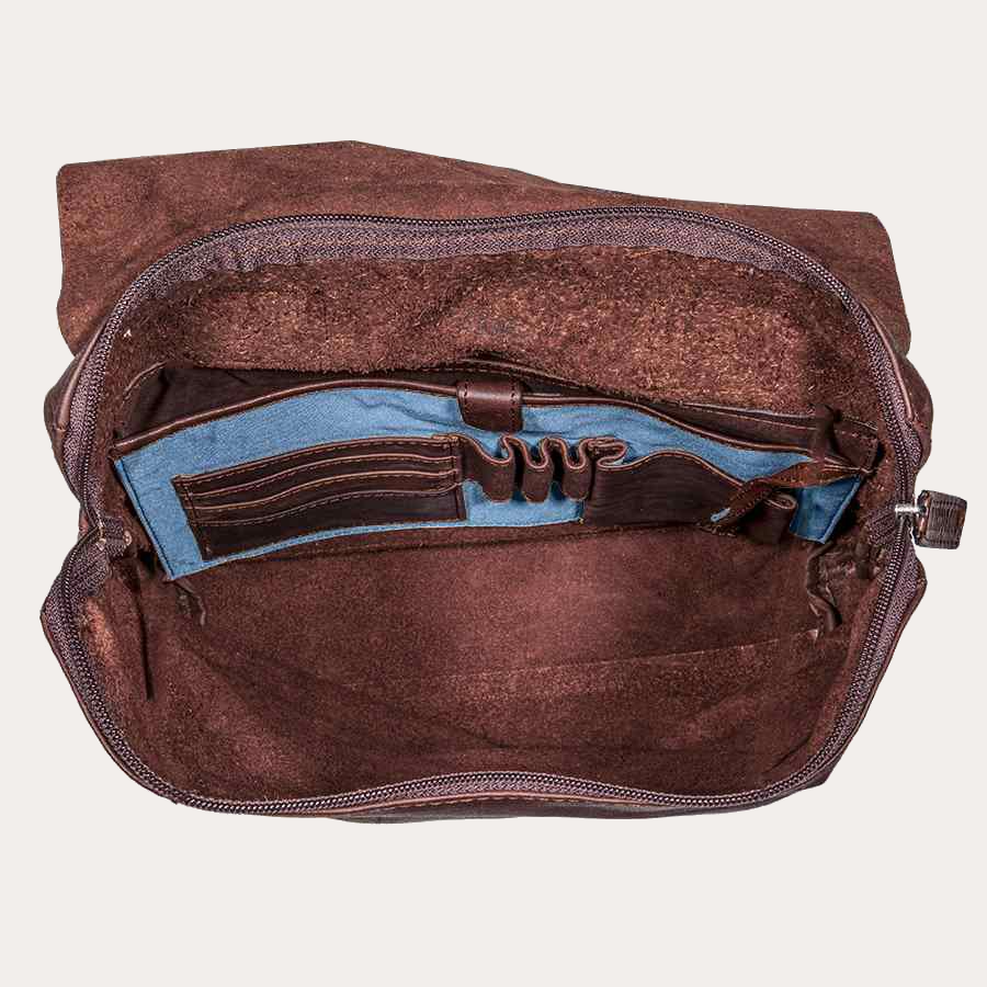 Saccoo Choco Leather Backpack-Small Size