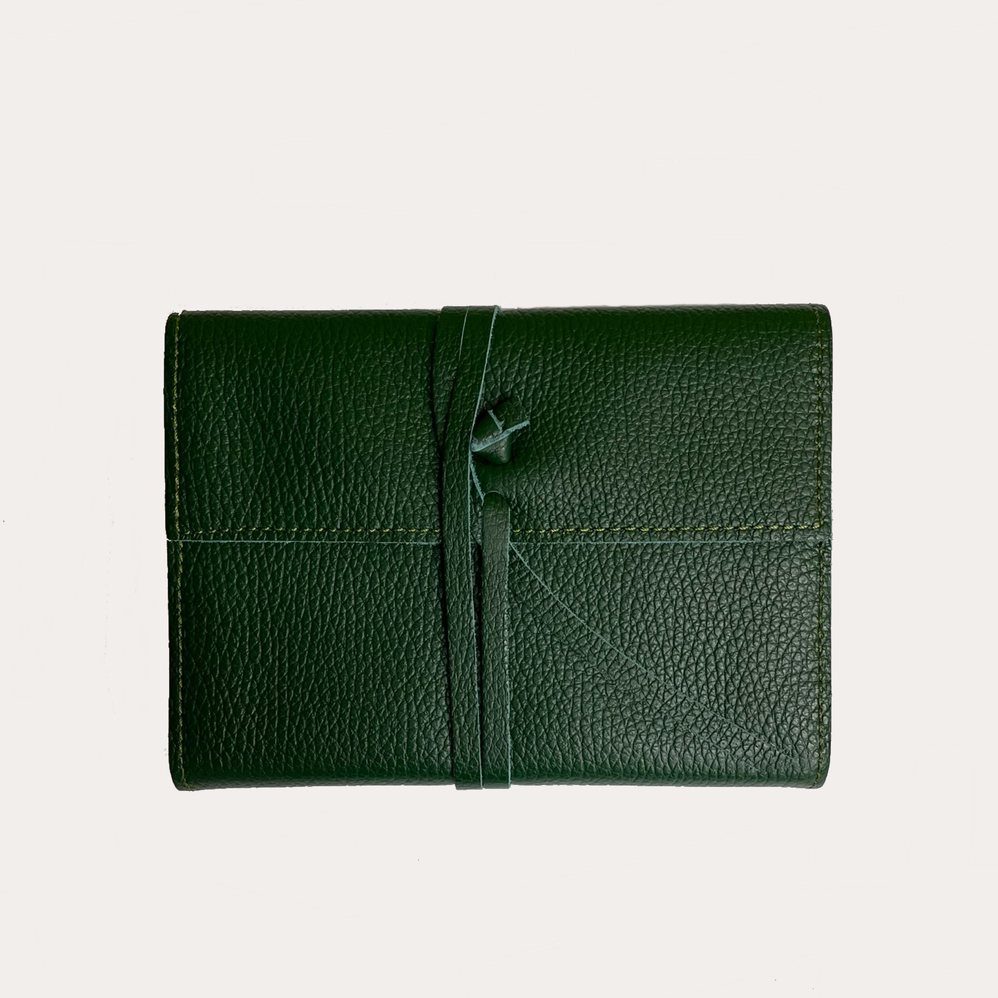 Small Green Refillable Leather Bound Notebook