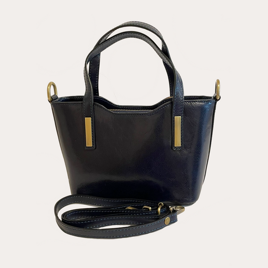 Navy Leather Bag