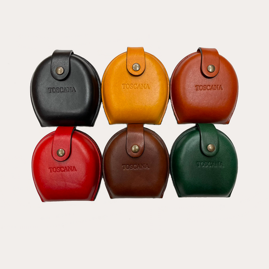 Leather horse-shoe shaped coin purse