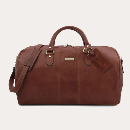 Tuscany Leather Brown Leather Travel Bag-Large Size