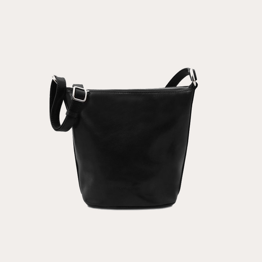 Tuscany Leather Black Leather Shoulder Bag