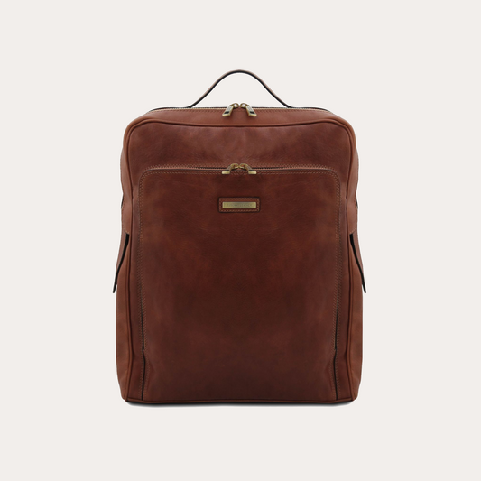 Tuscany Leather Brown Leather Laptop Backpack