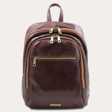 Load image into Gallery viewer, Tuscany Leather Brown Leather 2 Compartments Backpack
