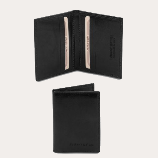 Tuscany Leather Black Leather Card Holder