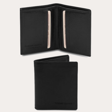 Load image into Gallery viewer, Tuscany Leather 2 Fold Black Leather Wallet
