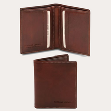Load image into Gallery viewer, Tuscany Leather 2 Fold Brown Leather Wallet
