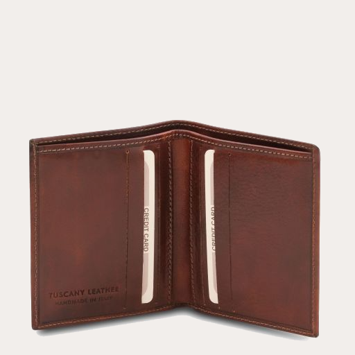 Tuscany Leather 2 Fold Brown Leather Wallet