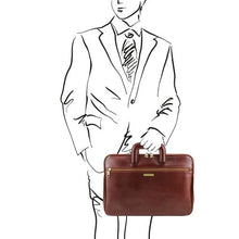 Load image into Gallery viewer, Tuscany Leather Brown Document Leather Briefcase
