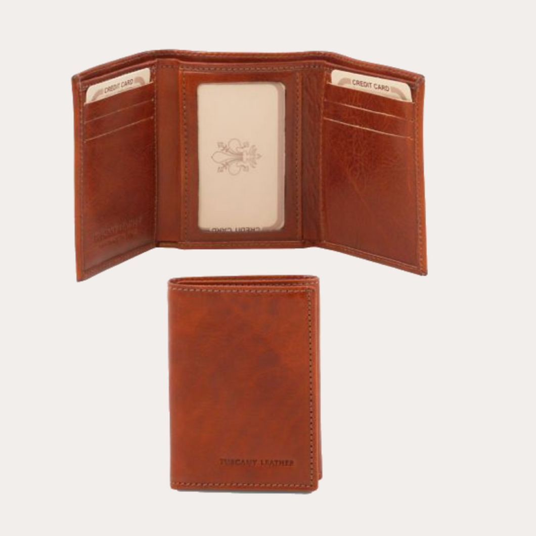 Tuscany Leather Brown Trifold Leather Wallet