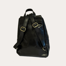 Load image into Gallery viewer, Black Leather Backpack
