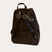 Load image into Gallery viewer, Dark Brown Leather Backpack
