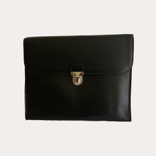 Load image into Gallery viewer, Black Leather Folio/Computer Case
