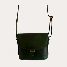 Load image into Gallery viewer, Green Leather Bag with Flap
