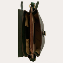 Load image into Gallery viewer, Green Leather Bag with Flap
