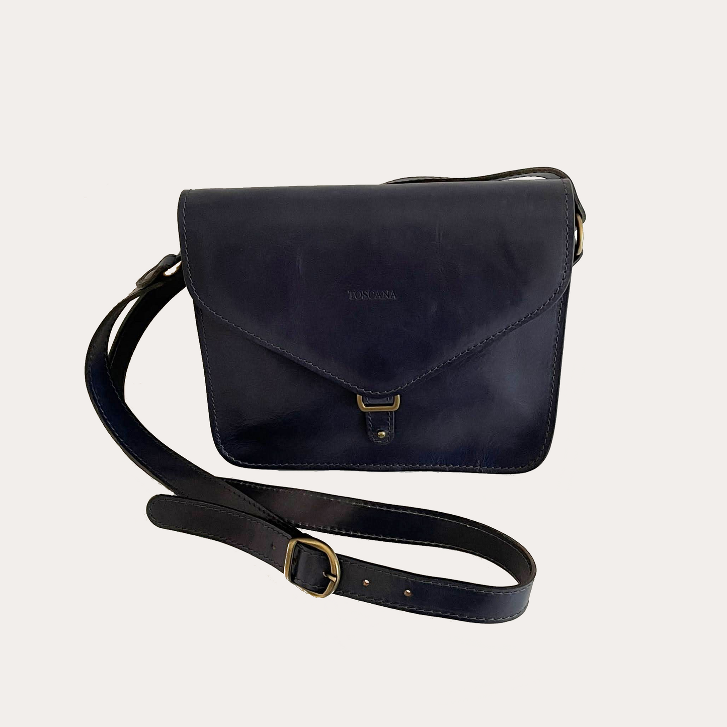 Navy Leather Bag