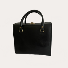 Load image into Gallery viewer, Black Leather Bag with Handles

